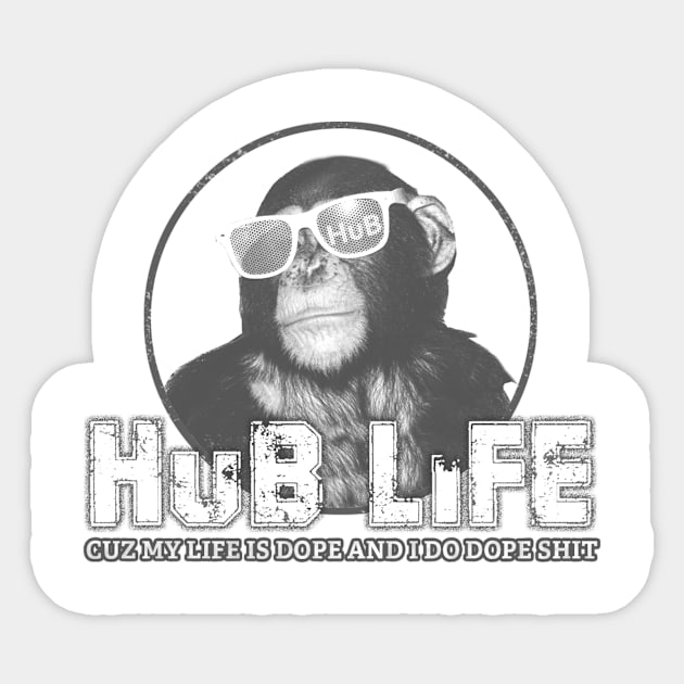 HuB Life (Monkey) Sticker by richswier